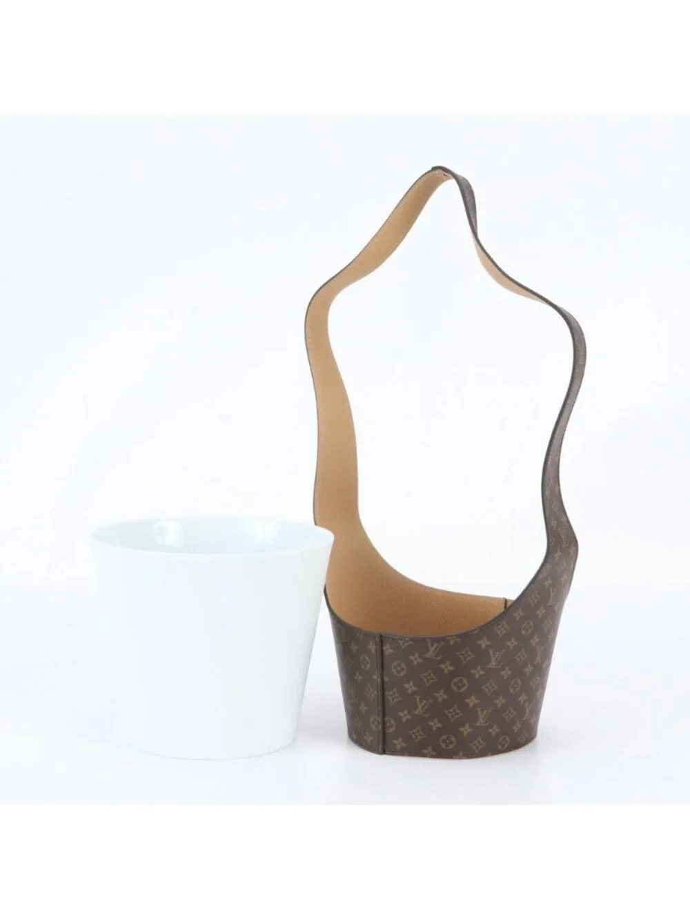 Louis Vuitton Monogram Object Nomade Floral Pot Leather Flower Pot Interior